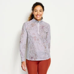 Women's Printed Drirelease® Long-Sleeved Quarter-Zip Tee